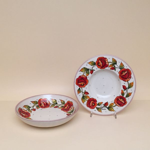  SET OF PASTA-SOUP BOWLS ON CM.22 DIAMETER, CM.5H.
